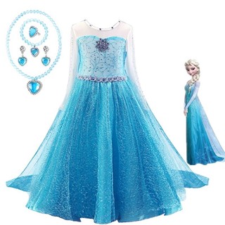  Cô Gái Elsa Váy Công Chúa Tiệc Chủ Đề Trang Phục Hóa Trang Giáng Sinh Halloween Công Chúa Trang Phục Trẻ Em Đảng Quần Áo Đầm Cho Bé Gái 4-10 Tuổi Trang Phục 