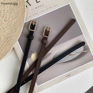 Wmi retro pháp pu da thắt lưng nữ unisex thắt lưng khóa thắt lưng nữ quần jean thắt lưng nam thắt lưng mỏng thắt lưng n