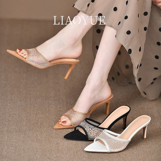 LIAOYUE Giày Cao Gót Mũi Nhọn GIÀY SANDAL Thời Trang Mới 2023 Cho Nữ Bền Đi biển Đàn hồi Thanh lịch FGL2460BRZ 24Z240613