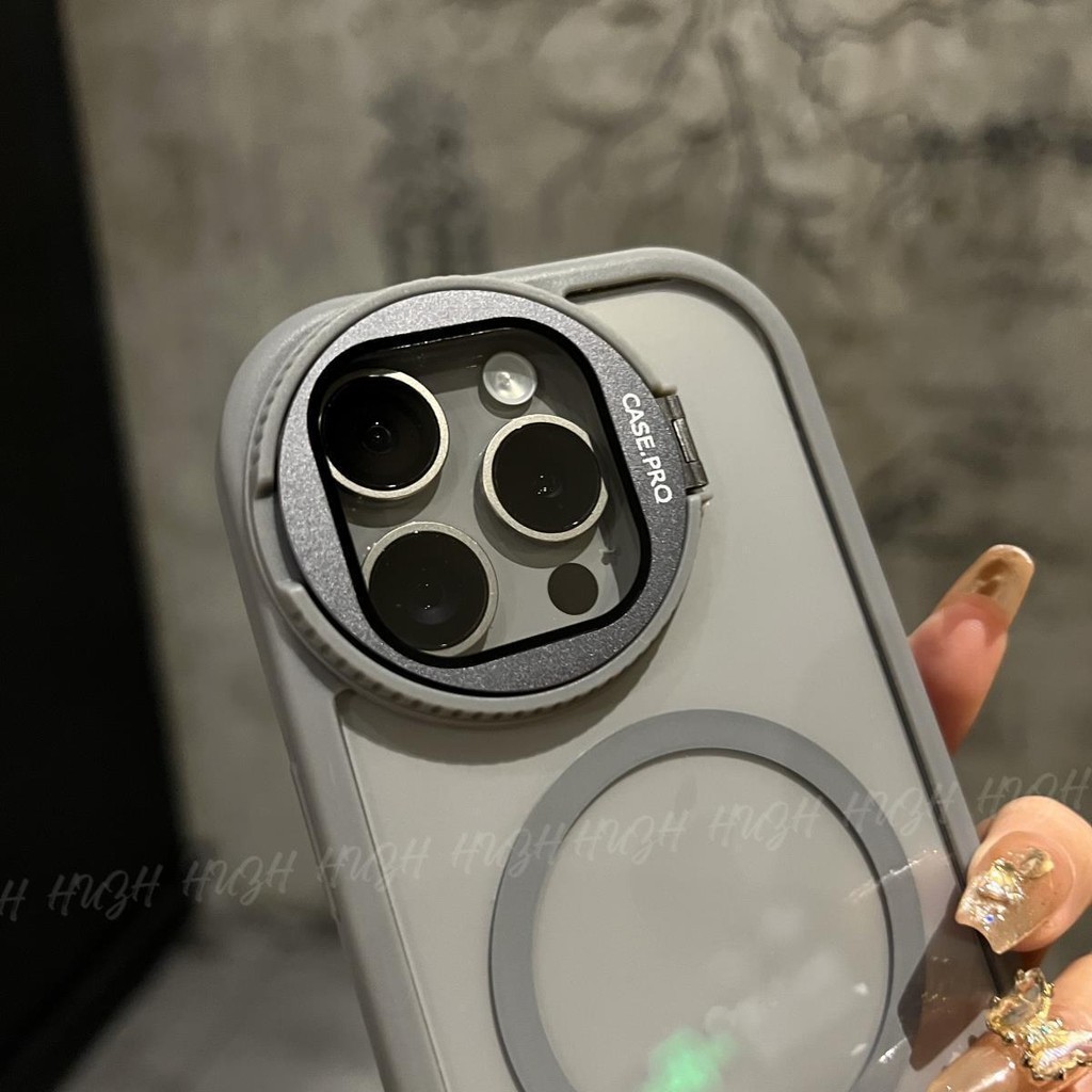 Giá đỡ ống kính máy ảnh sang trọng Vỏ điện thoại từ tính trong suốt Acrylic cho iPhone 15 14 13 12 11 Pro Max 15 Plus Vỏ bảo vệ mặt sau cứng chống sốc toàn diện | BigBuy360 - bigbuy360.vn