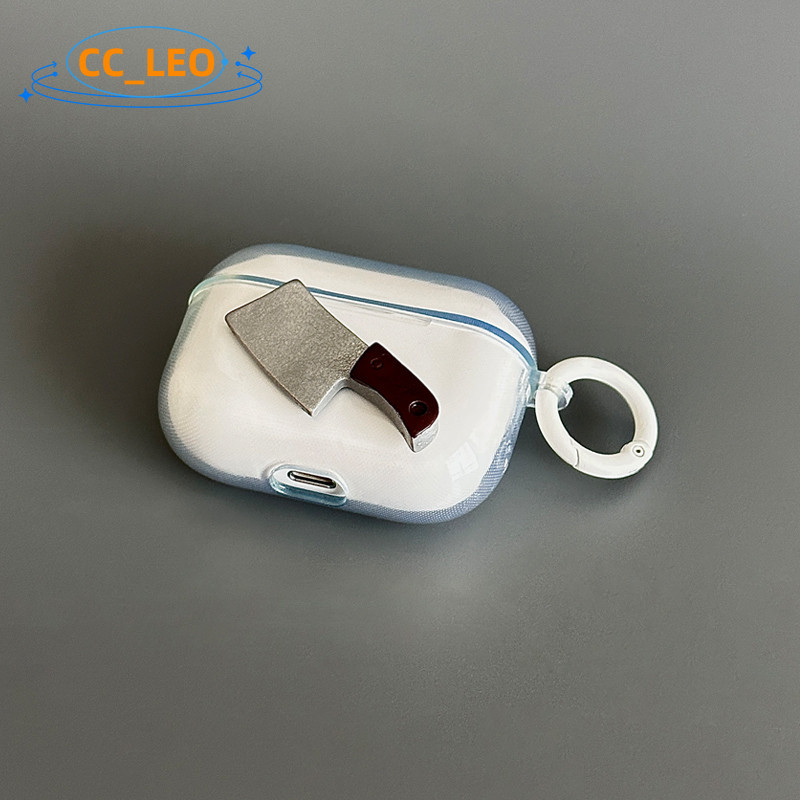 For Baseus AirGo AS01 Clear Case Cute Banana Eyeglasses Baseus Bowie E11 / E10 Shockproof Shell Case