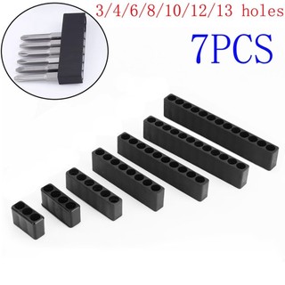 3-13Holes Screwdriver Bit Holder Plastic Hex Shank Storage Organizer Stand Case#