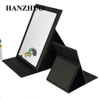 Hanzhou Gương trang điểm bằng da PU gương gấp di động để bàn gương trang điểm