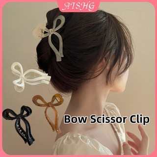 AISHG 11cm Màu Trơn Kẹp Tóc Nơ Phong Cách Hàn Quốc Thời Trang Thanh Lịch Cá Mập Kẹp Phụ Kiện Tóc