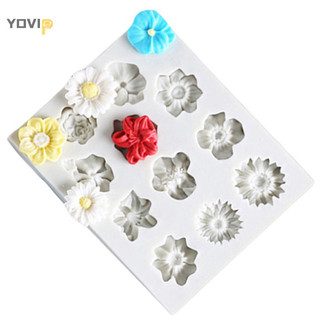 Yovip 3D Hoa Hồng Hoa Silicon Fondant Khuôn Bánh Cupcake Khuôn Socola Dụng Cụ Nhà Bếp VN