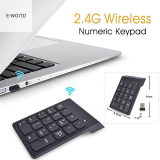 E-woitd không dây 2.4g mini usb 18 phím số pad bàn phím số bàn phím cho pc laptop hnvn