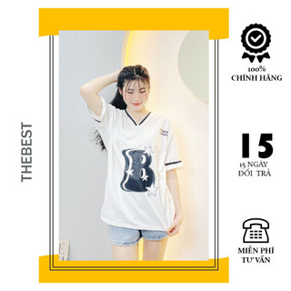 Áo thun cổ tim phối viền cổ the best lad010