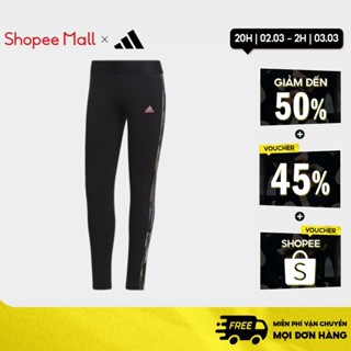 [3-8.3 - VOUCHER 40%]adidas Phong cách sống Quần legging 3 Sọc Essentials Nữ Đen HK9683