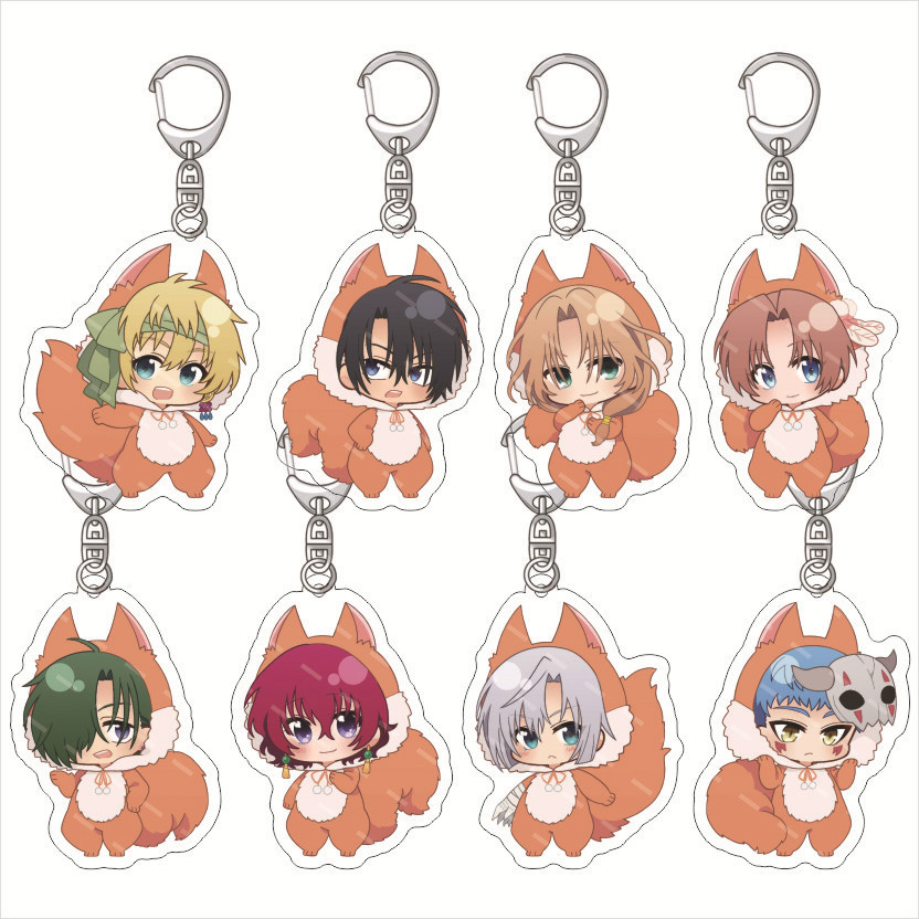Móc Khoá, Mô Hình Standee Anime Akatsuki no Yona cosplay phiên bản chibi cute Trang Trí Bàn Học