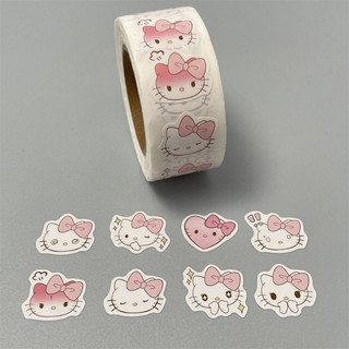  🍑RY🍑400 miếng dán   cuộn nhãn dán Hello Kitty hoạt hình và anime nhãn dán nhật ký và tài khoản DIY 