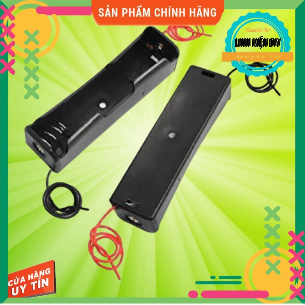 Hộp Pin 18650 1 CELL khay pin 18650 1 CELL kèm dây