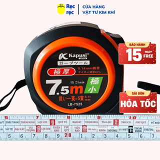 Thước cuộn 3m, 5m, 7.5m Thước rút, Thước đo lỗ ban phong thủy chính xác Kapusi Nhật Bản nhựa ABS