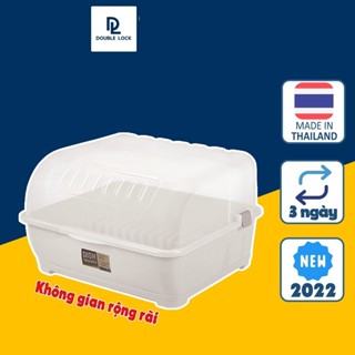 Kệ chén bát đa năng nhựa 2408- HÀNG THÁI LAND   có nắp đậy kín