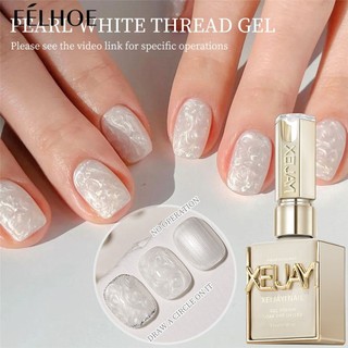  Xeijayi Ren Shell Keo Ngọc Trai Sữa Trắng Họa Tiết gel Sơn Móng Tay 15ml 