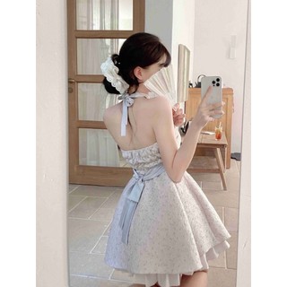 Váy Kiểu Mới Áo Ống Cổ Ống Hở Lưng Mùa Hè Creamysweet Quả Việt Quất Nhỏ Đi Kèm Với Hiệu Ứng Hỗ Trợ
