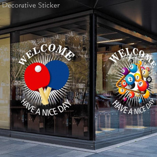  Sáng Tạo Bóng Rổ Cầu Lông Bàn Họa Tiết Bóng Bàn Kính Cửa Dán Bi-a Phòng Trang Trí Cửa Sổ Tranh Cửa Trượt Miếng Dán Tĩnh 