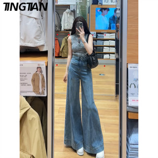 TINGTIAN quần ống rộng quần nữ jean Dễ thương Fashion Phong cách Thời trang WLK2440OA7 16Z240415