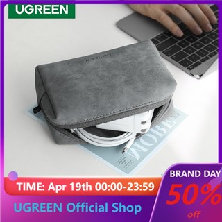 Ugreen Túi Tổ Chức Da Bảo Quản Tai Nghe Có Dây Tai Nghe Cáp USB Điện Thoại Di Động Sạc PC Phụ Kiện Kỹ Thuật Số Túi