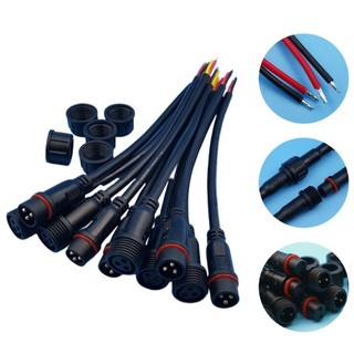 5 cặp đầu nối cáp led 2 / 3 chân chống nước ip65 đầu nối cáp nam và nữ