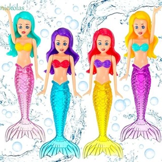 Đồ chơi lặn dưới nước NICKOLAS, Trò chơi vui nhộn Bãi biển mùa hè Nàng tiên cá lặn huyền diệu, Đồ dùng dự tiệc Đuôi lấp lánh Bồn tắm Đồ chơi lặn hồ bơi lấp lánh Bé trai Bé gái