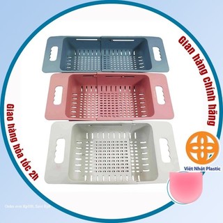 Khay, rổ gác bồn rửa chén bát Việt Nhật (5613) thông minh gấp gọn, điều chỉnh kích thước gài tiện lợi -Buôn rẻ 00662
