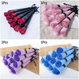 Hoa xà phòng cẩm chướng đơn Hoa hồng nhân tạo lãng mạn Quà tặng tốt nghiệp Ngày của Mẹ Quà tặng sinh nhật