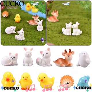Cucko Động Vật Các Bức Tượng Nhựa Thủ Công Micro Phong Cảnh Nhà Búp Bê Trang Trí Nhím Ếch Mèo