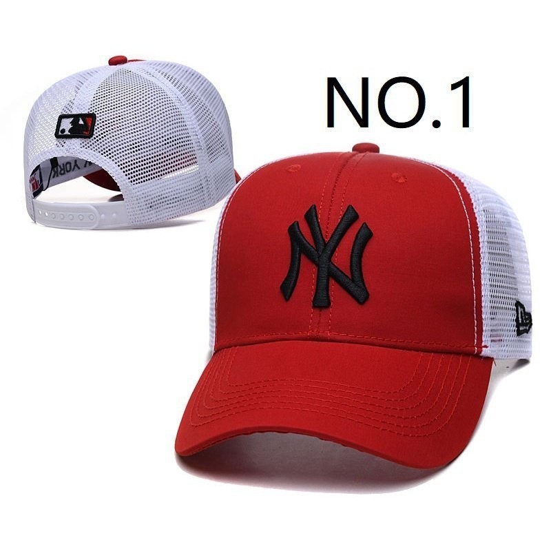 New York Yankees mũ NY lưới MLB bóng chày ra khỏi cửa mũ thể thao Thời trang mặt trời Nam Nữ mũ lưới Đỏ Đen Xanh C GHZJ