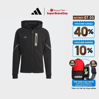  adidas Phong cách sống Áo Hoodie Khóa Kéo Designed for Gameday Nam Đen IC8044