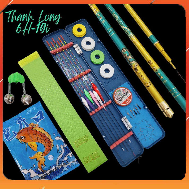 (SIÊU TIẾT KIỆM) Bộ cần câu đài THANH LONG KIẾM THẦN 6H -28i đầy đủ phụ kiện -  SOMIA_fishing