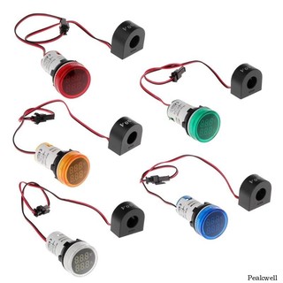 Vôn kế kỹ thuật số tròn peak ampe kế 2 trong 1 chỉ báo ac 50-500v 0-100a bền