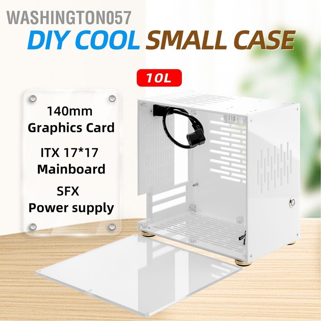 Có thể bán buôn Vỏ Máy Tính Mini ITX Chuyên Nghiệp Loại Mở 360 Độ Acrylic Mặt Trong Suốt DIY Chơi Game Khung Xe 100‑240V Washington057 Hàng giao ngay