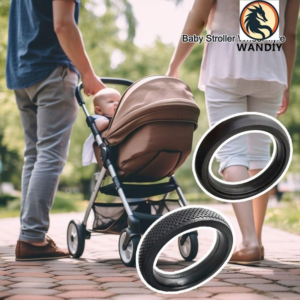 Lốp xe đẩy em bé WANDIY, Vòng bi im lặng bằng cao su cho trẻ em Lốp bánh xe đẩy, Phụ kiện xe đẩy thay thế Phụ kiện xe đẩy bền Phụ tùng thay thế cho Babyzens Yoyo Yoya YuYu
