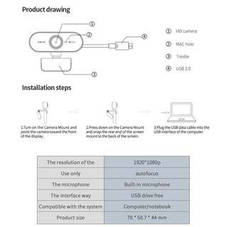 Webcam 1080P PC Mini USB 2.0 Web Camera Micro USB Live Web Camaras