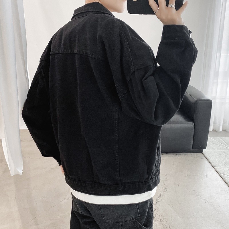 Áo Khoác jean nam nữ Unisex, áo khoác bò form rộng màu Xanh Đen xám trắng size - Avocado đẹp