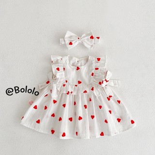 Áo liền quần trẻ em Bololo Áo liền quần Hàn Quốc Love Onesie