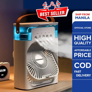 Quạt Đá Điều Hòa Hơi Nước Mini Để Bàn - Quạt Điều Hòa Mini Phun Sương Có Khay Chứa Đá Tiện Dụng Quạt Điều Hòa Phun Sương Mini - Quạt Làm Mát Bằng Hơi Nước Để Bàn 3 Chế Độ Tích Hợp Đèn Led Cổng Sạc USB
