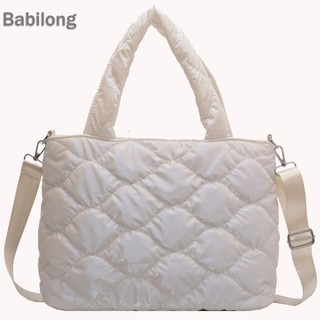  Túi đeo chéo nữ Túi xách có đệm Cotton Nylon dành cho nữ Mùa đông Quilted Tote lớn