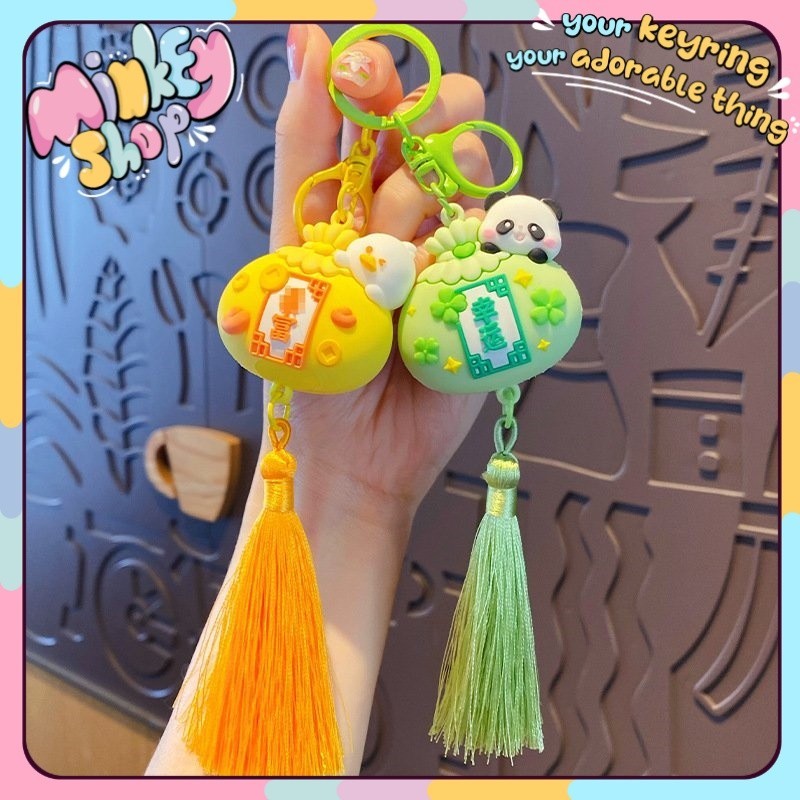Móc khoá túi may mắn cute móc chìa khoá hình động vật dễ thương quà tặng phụ kiện túi xách balo -Minkey