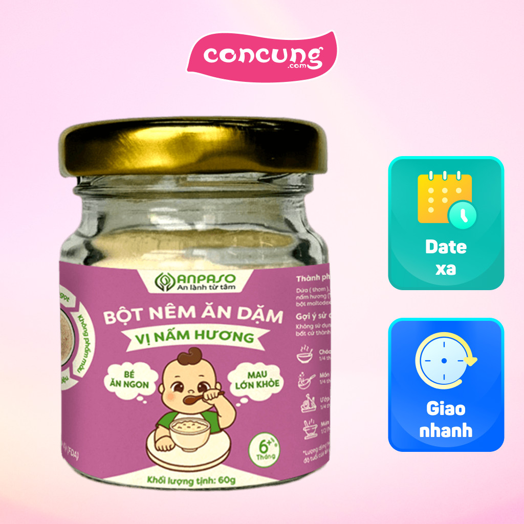 Bột nêm ăn dặm Anpaso vị nấm hương 60g