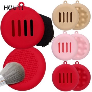 Hộp đựng phấn bông silicon - Hộp đựng bọt biển trang điểm chống bụi thoáng khí - Giá đỡ bột làm đẹp di động