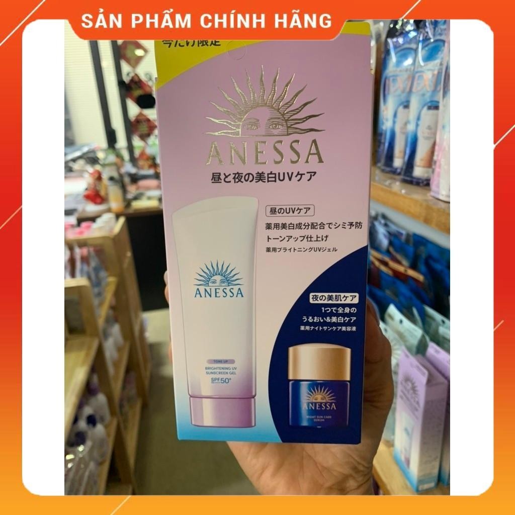 (Tặng Serum Mini) Kem Chống Nắng Nâng Tone Anessa Perfect UV Sunscreen 90g Tặng Serum Ban Đêm 12ml