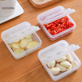 Guouqna 1 hộp bảo quản phô mai bơ di động tủ lạnh rau củ tươi giữ hộp đựng phô mai trong suốt guouqna
