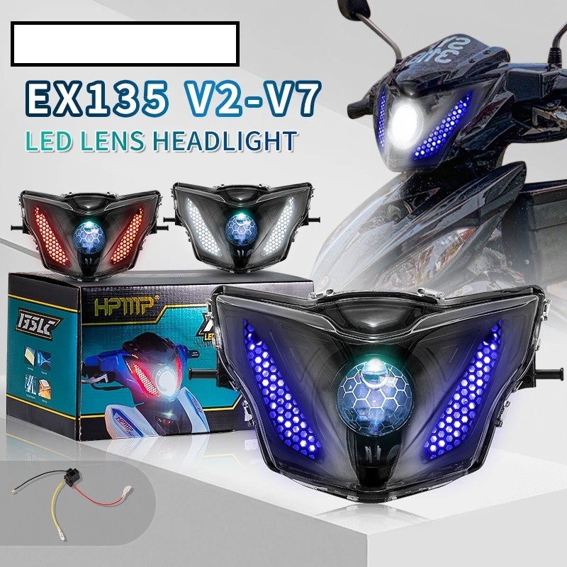 Đèn Pha LED EX 135 V2 ~ V7 EX 135 LC135 V2 V3 V4 V5 V6 V7 H4 Exciter 135 Yamaha Chất Lượng Cao