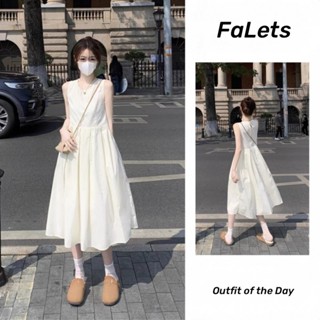 Váy 2 dây trễ vai nữ bigsize Đầm dài hai dây biển maxi đầm trắng váy trắng với dây đai không tay màu trắng phong cách pháp vào mùa hè