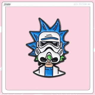 Vui nhộn rick và morty trâm cài pin thiên tài nhà khoa học huy hiệu thổ cẩm hoạt hình anime trang sức ve áo pin
