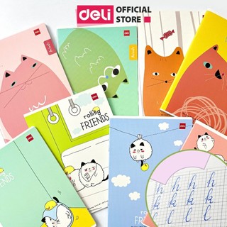 Tập Vở Học Sinh 5 Ô Ly Deli - 48/ 80 Trang 100gsm - Vở Ô Ly Hoạt Hình Dễ Thương - Giấy Dày Tập Luyện Chữ Đẹp
