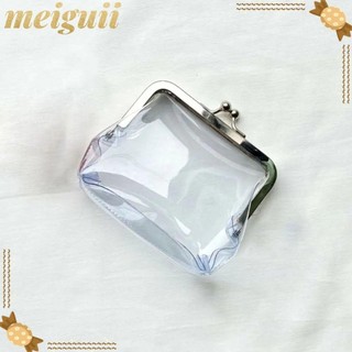 Meiguii Đổi Tiền Tổ Chức, Kẹp Miệng Sắt Ví Đựng Tiền Trong Suốt, Ví Bền Bé Gái