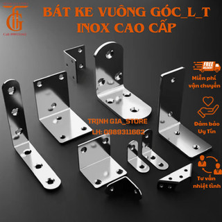 Bát ke vuông góc inox cao cấp, ke góc l,t trong và ngoài cho tủ kệ