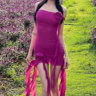 Cutenew Bodycon Dress Nữ Mùa Hè Ruffle Off Vai Đảng Váy Ngắn Lưng